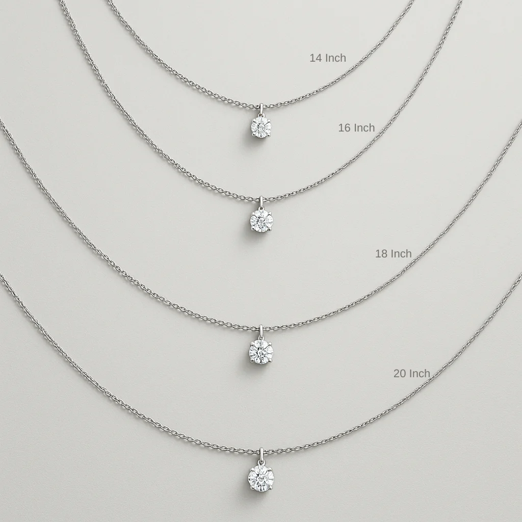 Necklace length illustration