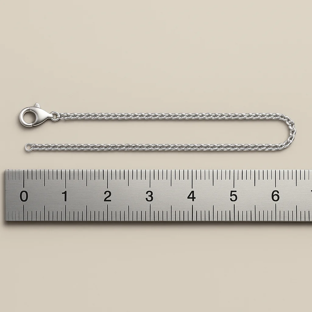 Measure existing necklace with ruler