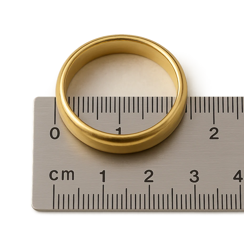 Measure an existing ring with a ruler